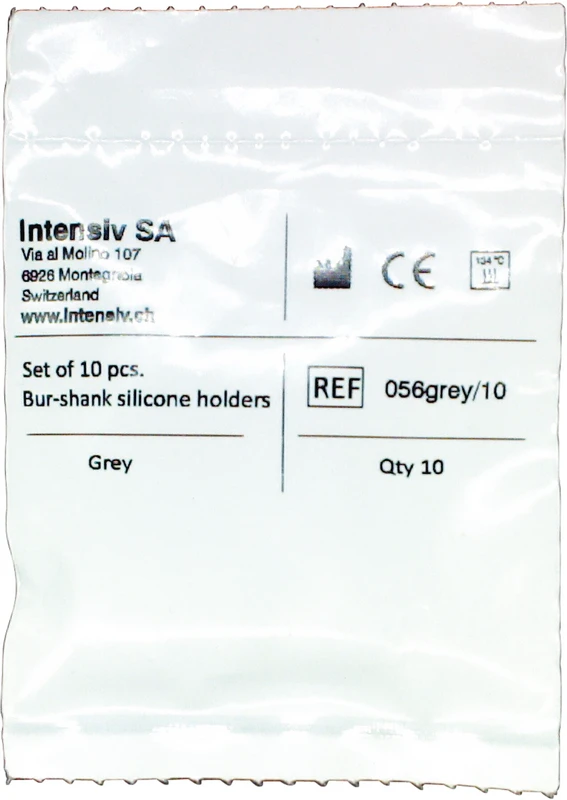 Silikonhalter  Packung  10 Stück grau, 90 µm