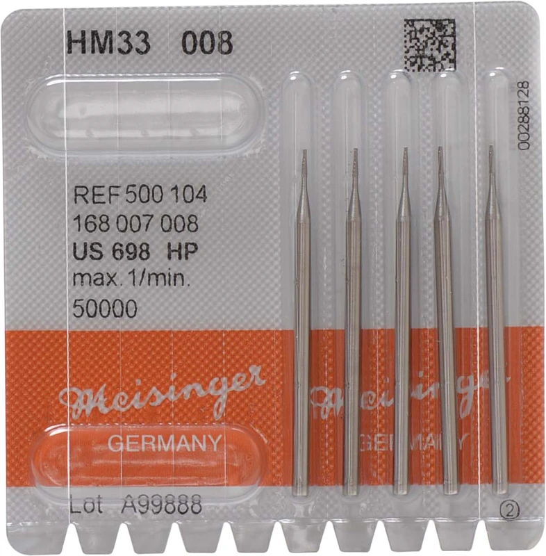 HM-Bohrer 33  Packung  5 Stück HP, Figur 168, 3,6 mm, ISO 008