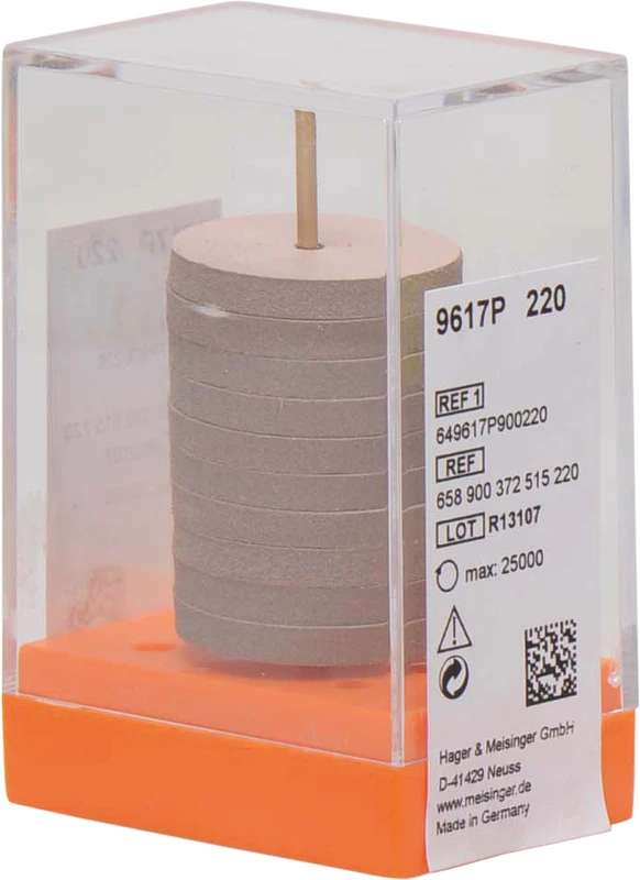 Porzellanpolierer 9617  Packung  10 Stück unmontiert, rosa, Figur 372, 3 mm, ISO 220