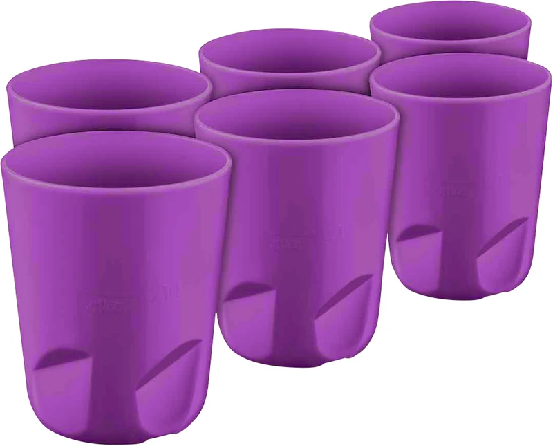 Mehrweg Mundspülbecher  Packung  6 Stück lila