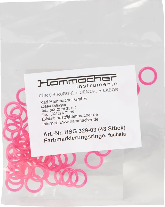 Farbringe  Beutel  48 Stück fuchsia