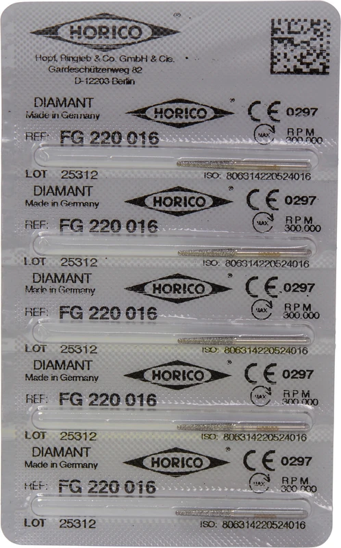 Diamantschleifer 220  Packung  5 Stück FG, Figur 220, 10 mm, ISO 016