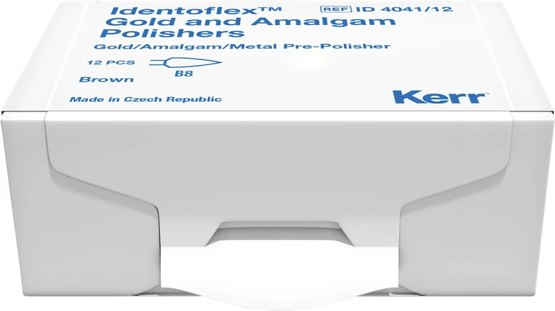 Identoflex Gold\Amalgam\Edelmetall  Packung  12 Stück braun, RA, Figur Flamme, 10,2 mm, Ø 5 mm