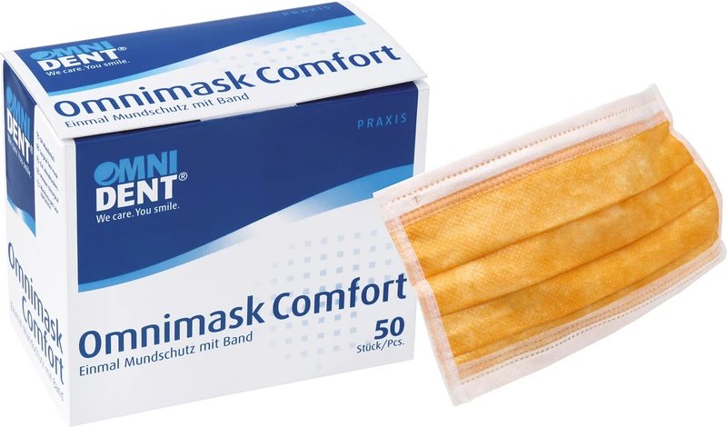 Omnimask Comfort  Packung  50 Stück orange mit Band