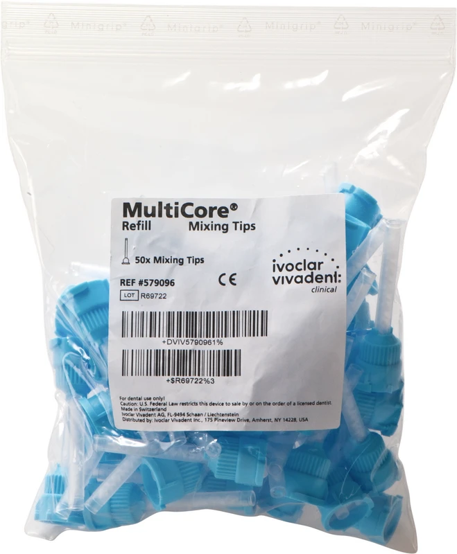 Multicore® Flow Mixing Tips  Packung  50 Stück blau