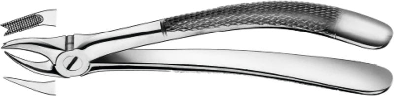 Zahnzangen  Stück  90, OK für Molaren links