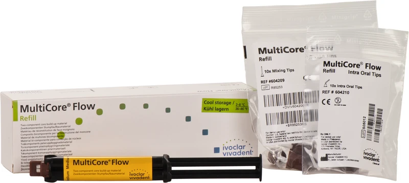MultiCore® Flow  Packung  10 g Spritze mittel, Zubehör