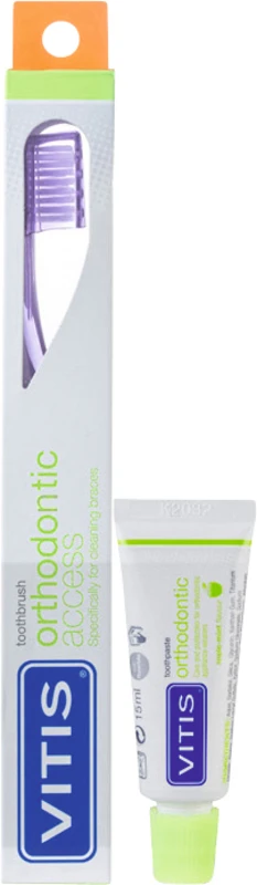VITIS® orthodontic access Zahnbürste Box  Set  1 Zahnbürste, 15 ml Zahnpasta