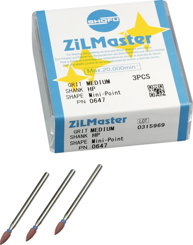 ZiLMaster  Packung  3 Stück HP, blau medium, Minispitze, ISO 030