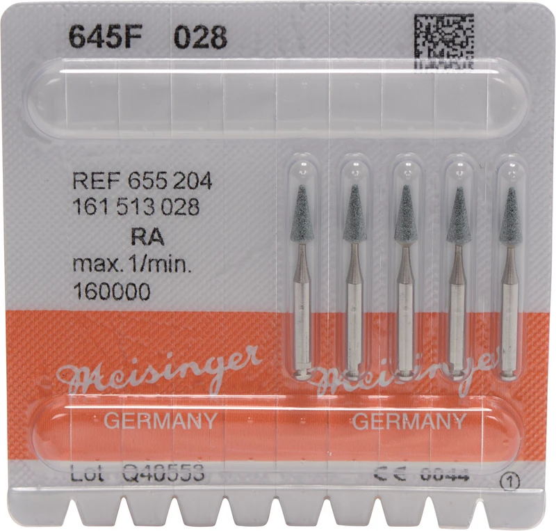 Keramische Schleifer 645  Packung  5 Stück grün fein, RA, Figur 161, 7 mm, ISO 028