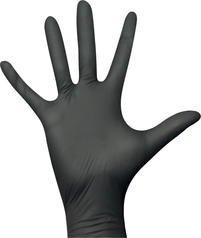 Monoart® Einmalhandschuhe Nitril  Packung  100 Stück puderfrei, schwarz, S