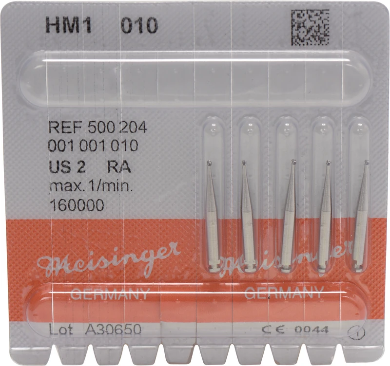 HM-Bohrer 1  Packung  5 Stück RA, Figur 001, ISO 010