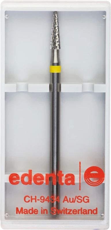 HM-Fräser Schliff 30  Stück  Kreuzverzahnung, gelb superfein, HP, Figur 198, 8 mm, ISO 023