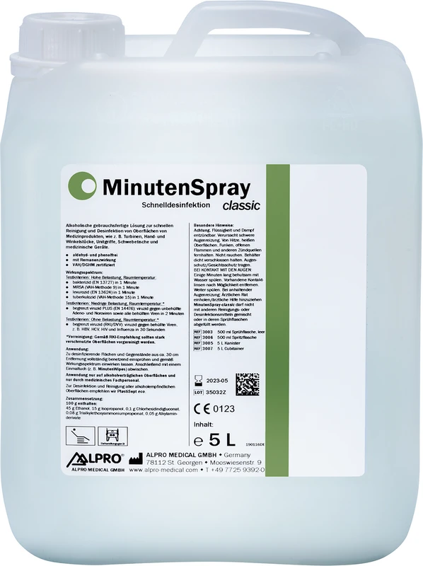 MinutenSpray classic  Kanister  5 Liter, ohne Auslaufhahn
