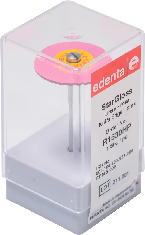 StarGloss  Stück  rosa mittelgrob, HP, Figur 303 Linse, 2 mm, ISO 260