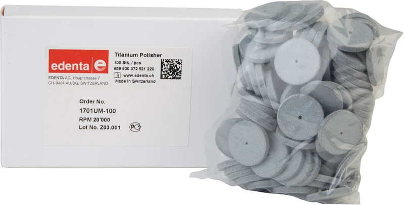 Titan Polierer  Packung  100 Stück unmontiert, grau, Figur 372, 3 mm, ISO 220
