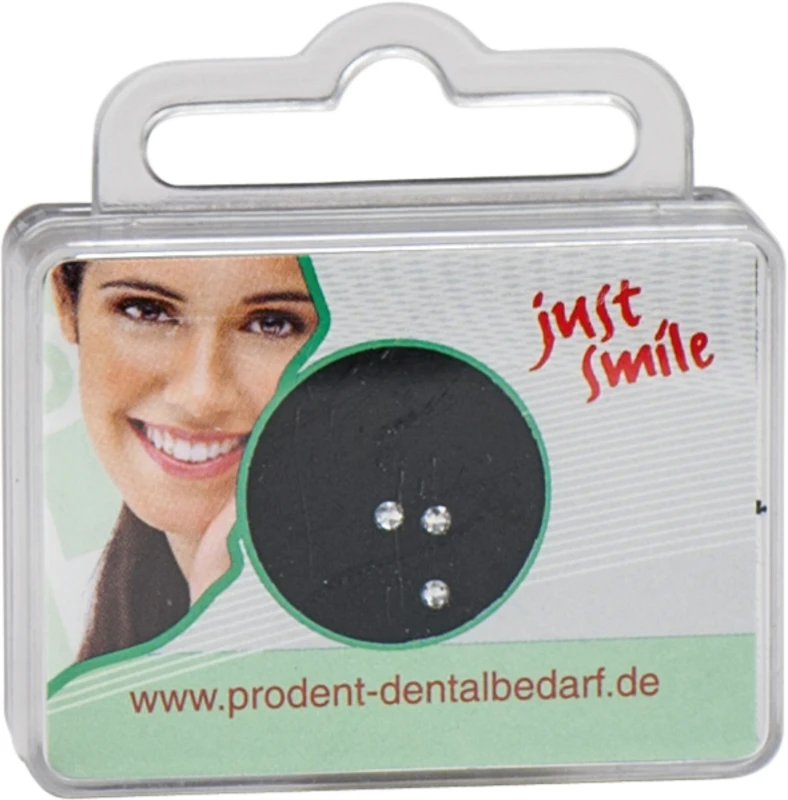 prodental Diamonds  Packung  3 Stück Kreis, weiß, Ø 1,8 mm, Rosenschliff