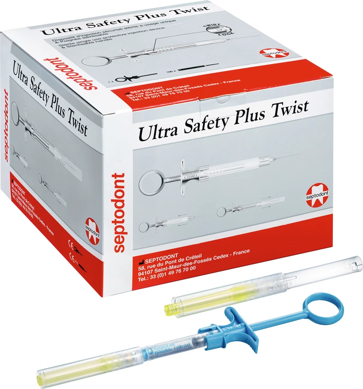 Ultra Safety Plus Twist  Packung  100 Injektionssysteme, 1 Mehrweghandstück, Gr. G27 lang 0,4 mm x 35 mm
