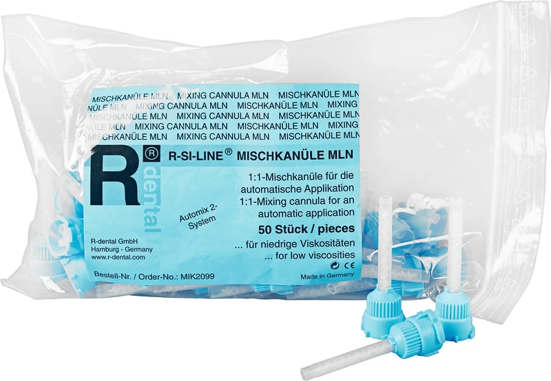 R-SI-LINE® MISCHKANÜLE MLN  Beutel  50 Stück blau\weiß