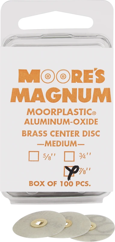 MAGNUM MOORPLASTIC Scheiben  Packung  100 Stück Aluminiumoxid Belag, mittel, Ø 22 mm
