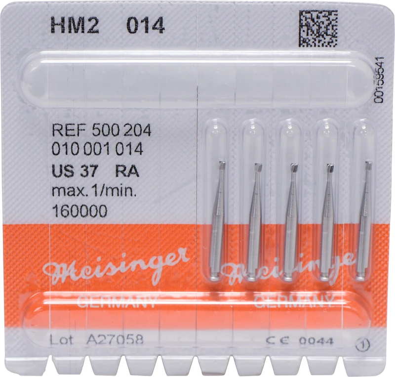 HM-Bohrer 2  Packung  5 Stück RA, Figur 010, 1,4 mm, ISO 014