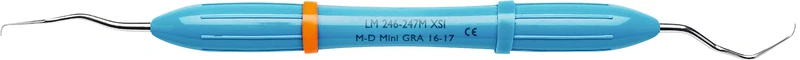 LM DuraGradeMAX Mini Gracey  Stück  Figur 16\17, mesial-distal, blau, LM-ErgoMax Griff