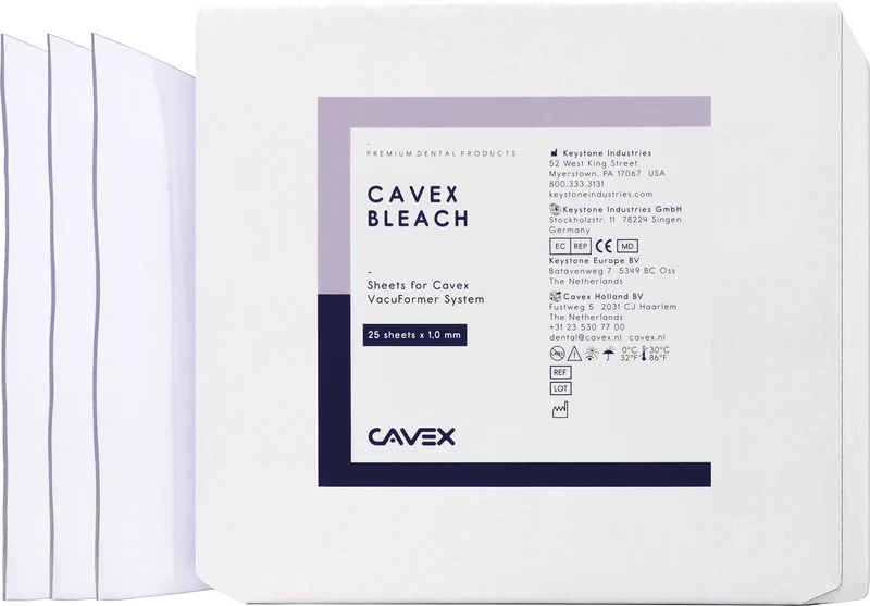 Cavex Bleach  Packung  25 Stück transparent, Stärke 1 mm