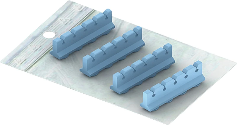 Galaxy Silicone Refill  Set  Silikoneinsätze für Kassette 18 x 7, blau