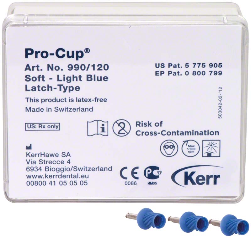 Pro-Cup  Packung  120 Stück hellblau weich, Latch-Type