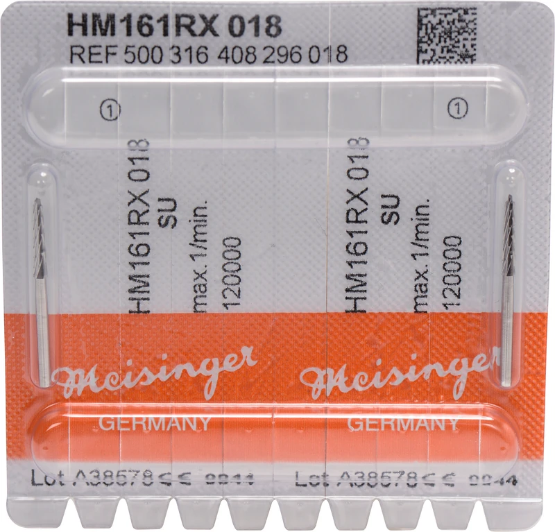Chirurgie Fräser HM 161  Packung  2 Stück kreuzverzahnt, FG XL, Figur 408, 11 mm, ISO 018