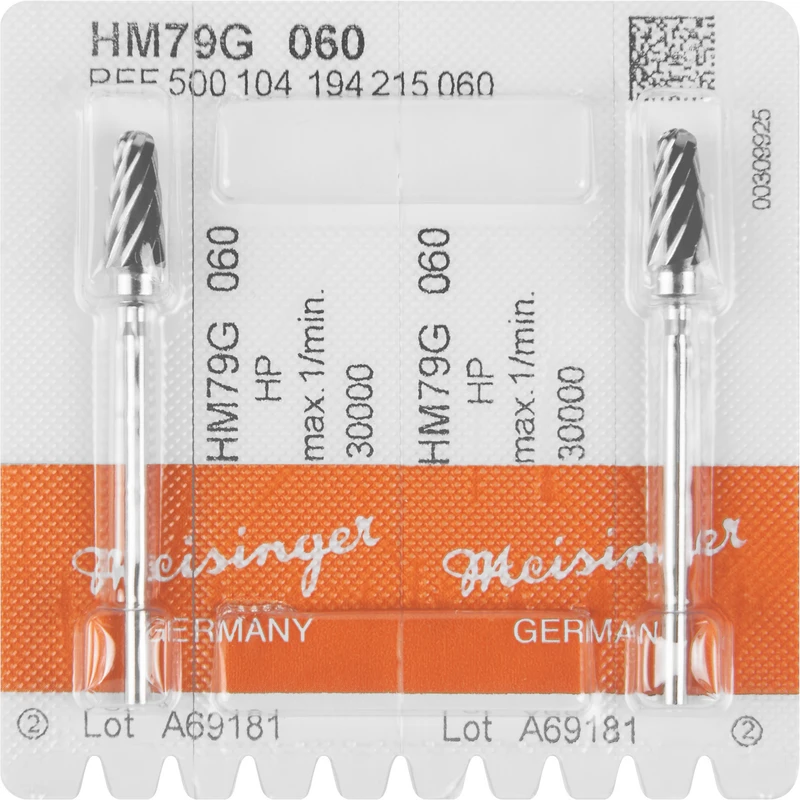 HM-Fräser G  Packung  2 Stück grün grob, HP, Figur 194, 12,7 mm, ISO 060