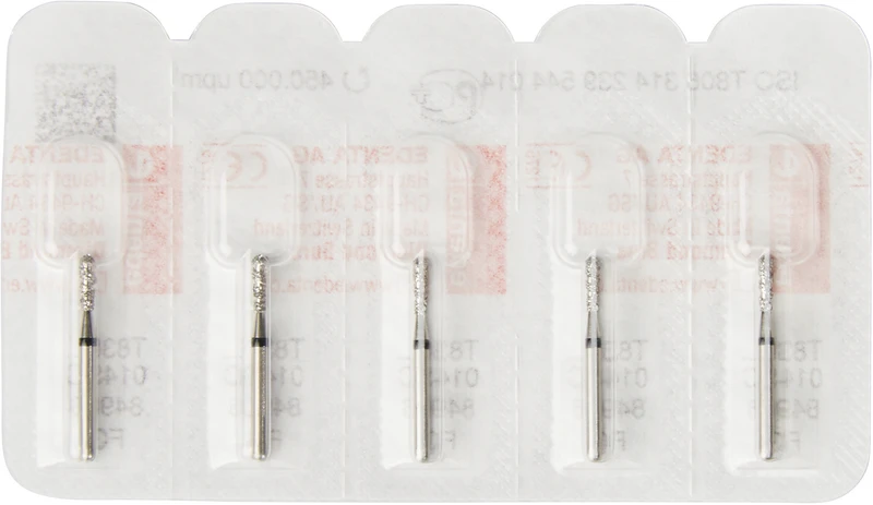 Turbo Diamanten T830L  Packung  5 Stück schwarz supergrob, FG, Figur 239 Birne lang, 5 mm, ISO 014