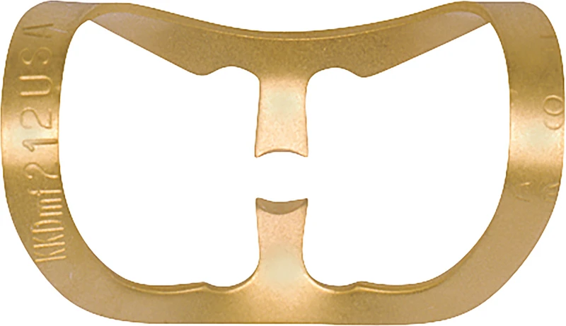 KKD® Kofferdam Klammern triColor Antireflect  Stück  gold matt, Nr. 212, für labiale Karies