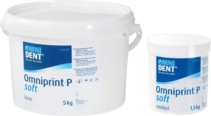 Omniprint P soft  Packung  5 kg Eimer base, 5 kg Eimer catalyst