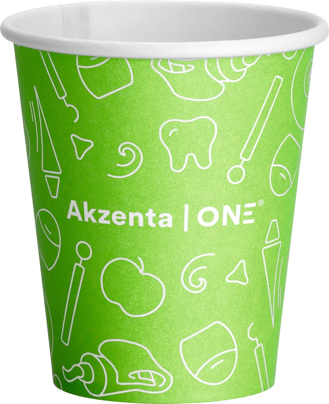 Akzenta ONE Pappbecher  Karton  20 x 50 Stück fresh green, 200 ml