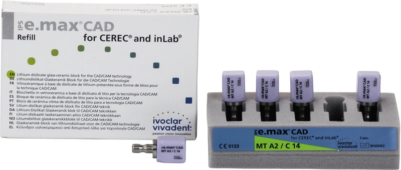 IPS e.max CAD for CEREC\inLab  Packung  5 Stück Gr. C14, A2 MT