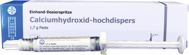 Calciumhydroxid-hochdispers  Packung  1,7 g Spritze, 5 Kanülen