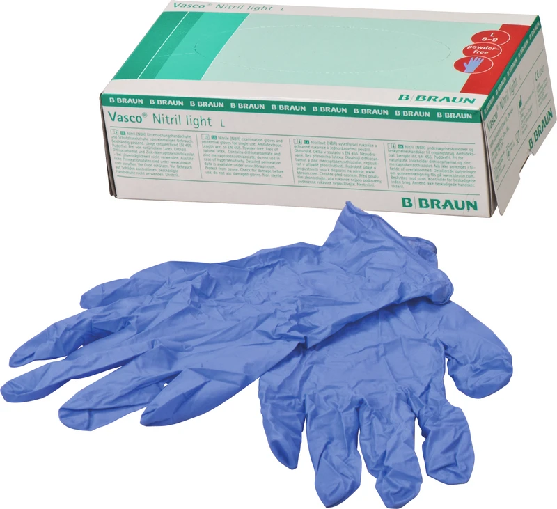 Vasco® Nitril light  Packung  100 Stück puderfrei, blau, L