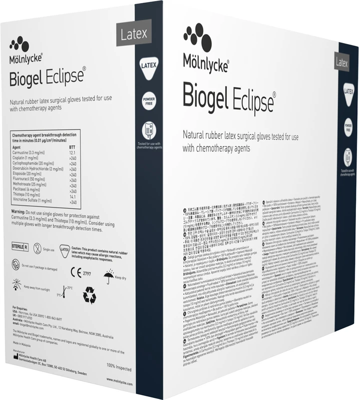 Biogel® Eclipse®  Packung  50 x 4 Stück puderfrei, leicht transparent, Größe 8