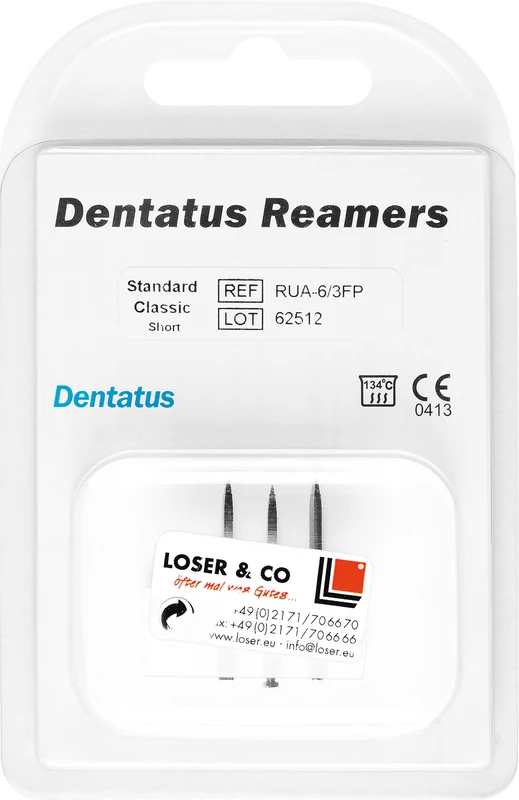 Classic Reamer  Packung  3 Stück 28 mm, Ø 1,8 mm, Größe 6