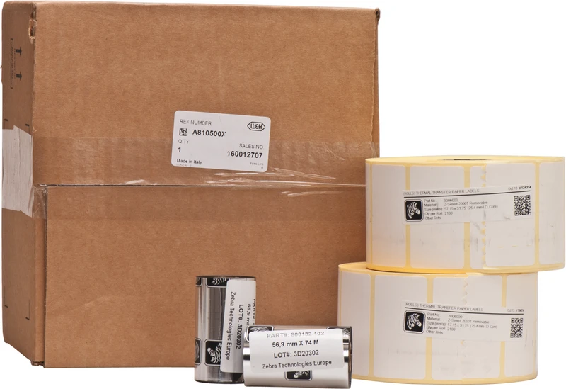 LisaSafe  Packung  2 Stück mit jeweils 2.100 Etiketten sowie 2 Druckerpatronen