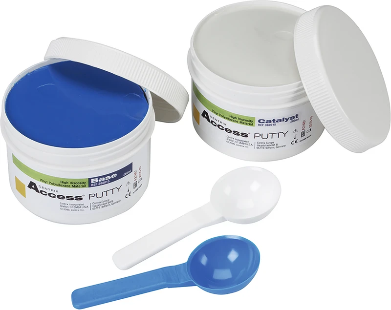 Access PUTTY®  Set  280 ml Tiegel Katalysator, 280 Tiegel Dose Basis, 2 farbcodierter Entnahmelöffel