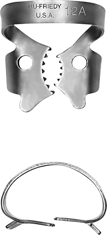 Kofferdam-Klammern  Stück  UK mit 12A Klammerpaar, gezacktes Klammermaul RDCM12A