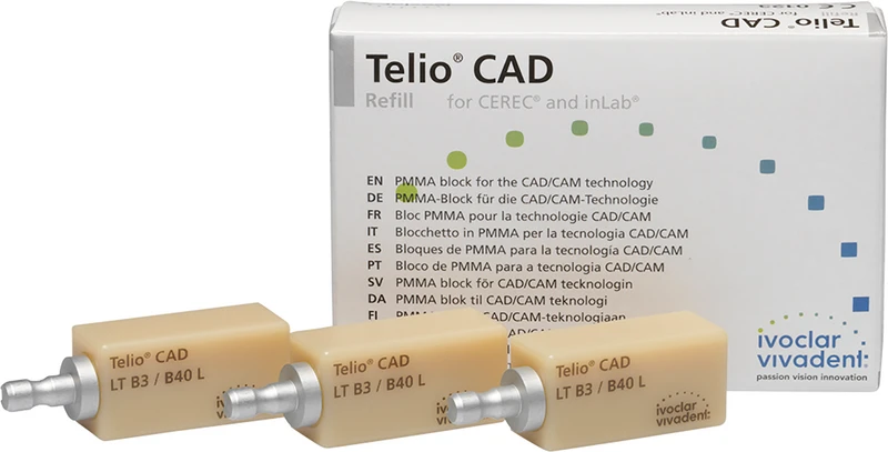 Telio® CAD  Packung  3 Stück Größe B40L, B3 LT