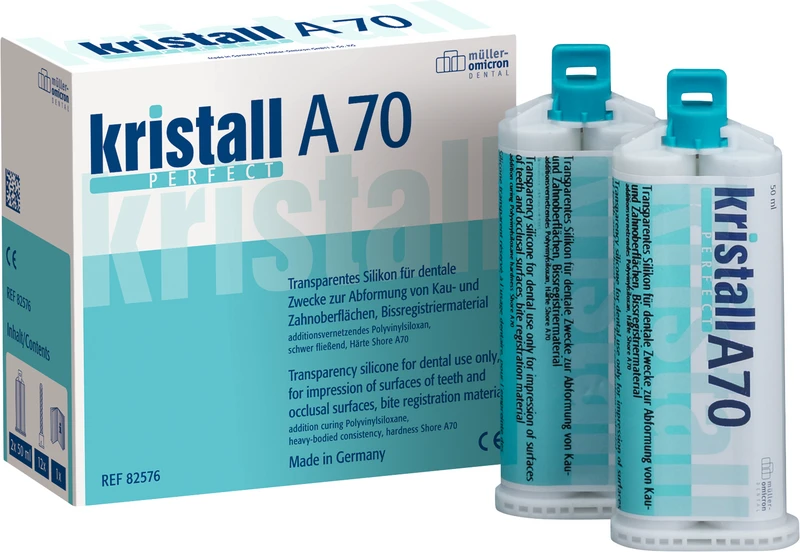 kristall® PERFECT A70  Großpackung  6 x 50 ml Kartusche, 36 Mixing Tips grün