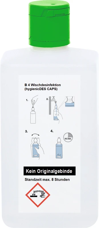Anmischflasche B 4 Wischdesinfektion   Flasche  für 500 ml, leer