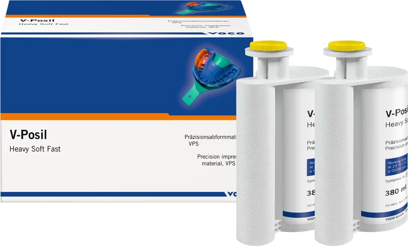 V-Posil Heavy Soft Fast  Packung  2 x 380 ml Doppelkartusche, 2 Mischkanülen Typ 31