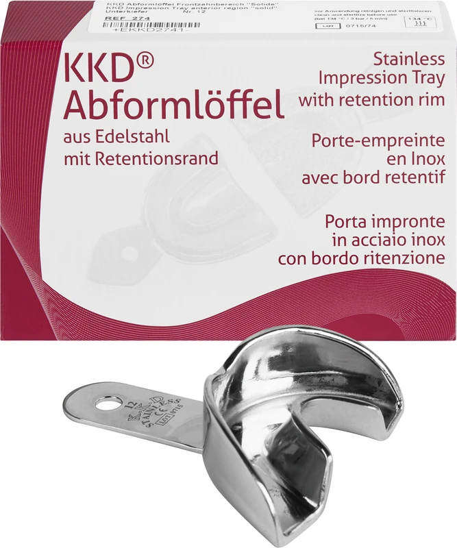 KKD® Abformlöffel Frontzahn  Stück  Nr. 12 für UK, voll