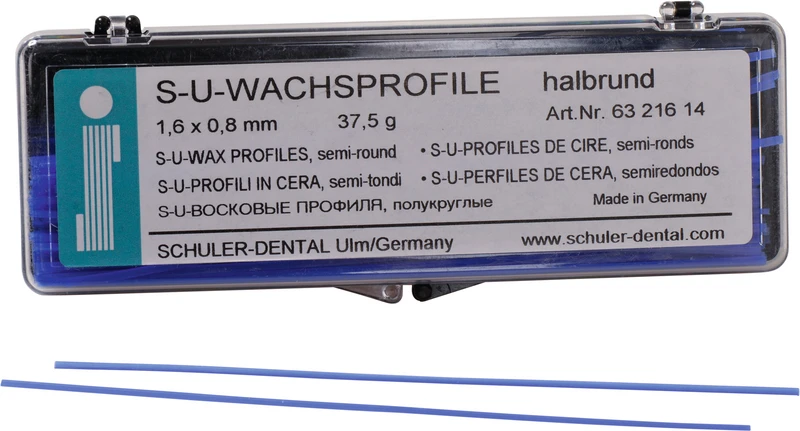 S-U-Wachsprofile  Packung  37,5 g Wachsprofile halbrund, 1,6 x 0,8 mm