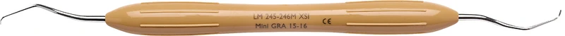 LM DuraGradeMAX Mini Gracey  Stück  Figur 15\16, mesial, Molaren, braun, LM-ErgoMax Griff